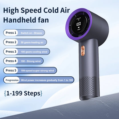 Handheld Mini Fan Portable Air Cooler with 6 Blades