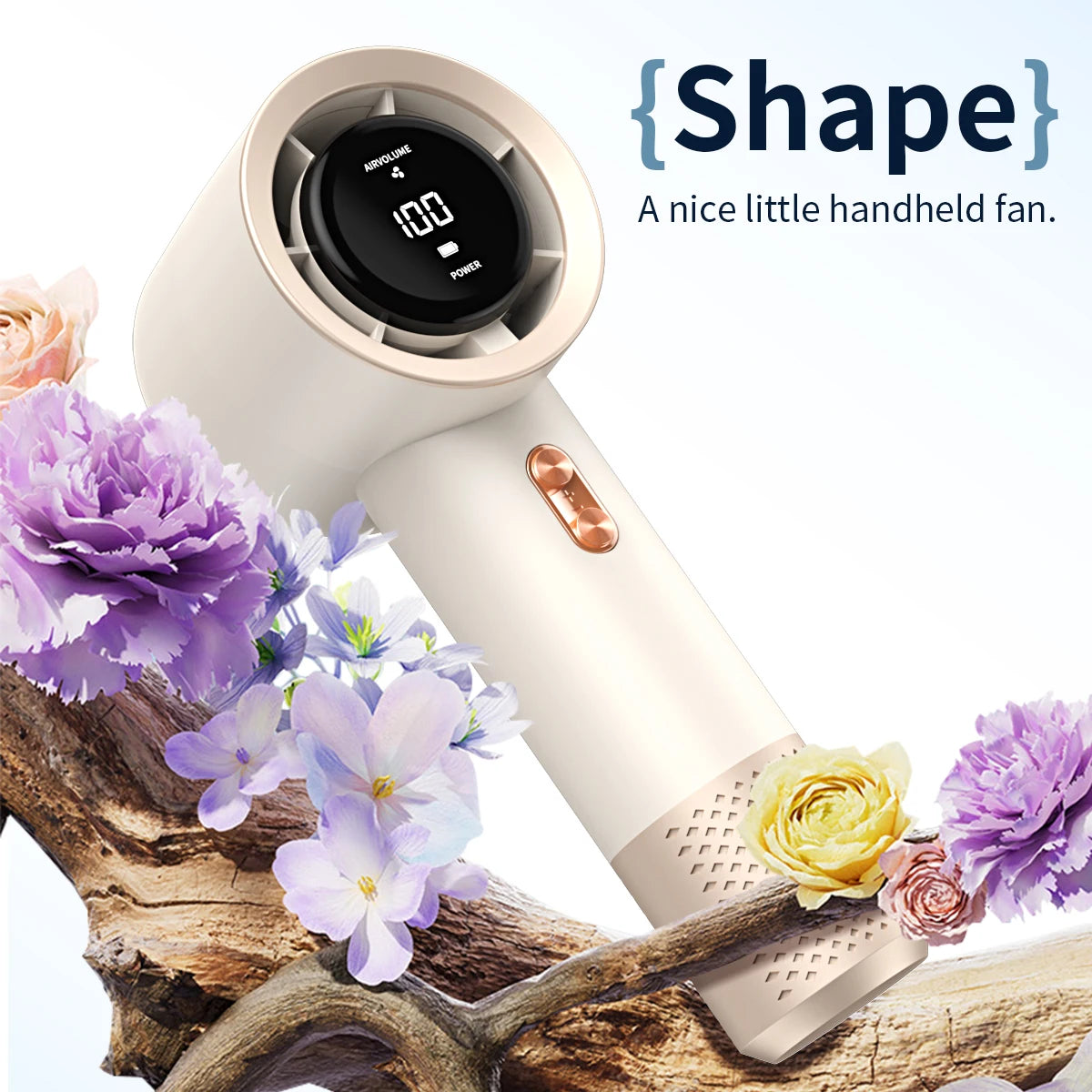 Handheld Mini Fan Portable Air Cooler with 6 Blades