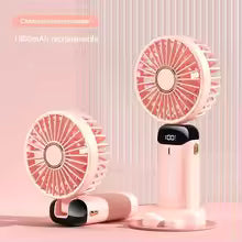 Portable Neck Hanging Mini Fan – 5-Speed USB Rechargeable