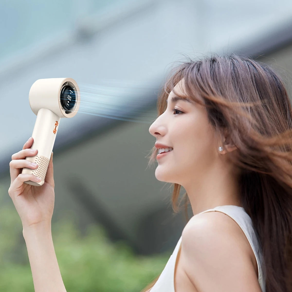 Handheld Mini Fan Portable Air Cooler with 6 Blades