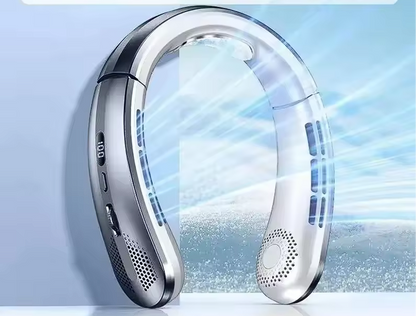 Portable USB Hanging Neck Fan with LED Display