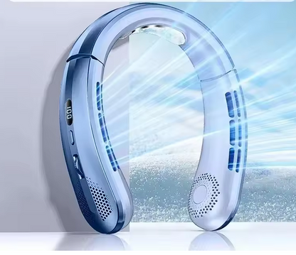 Portable USB Hanging Neck Fan with LED Display