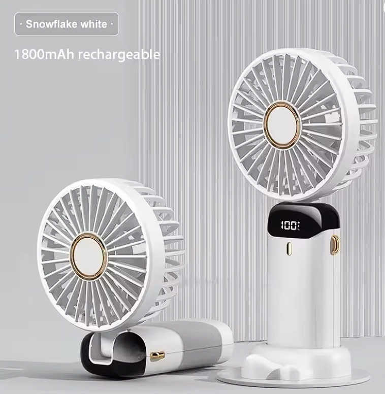 Portable Neck Hanging Mini Fan – 5-Speed USB Rechargeable