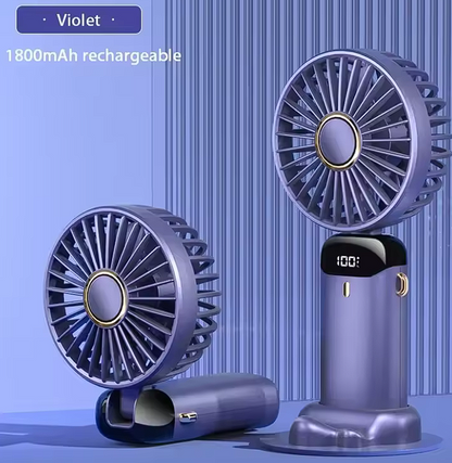 Portable Neck Hanging Mini Fan – 5-Speed USB Rechargeable