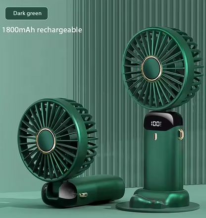 Portable Neck Hanging Mini Fan – 5-Speed USB Rechargeable