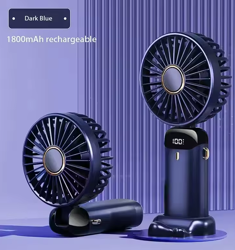 Portable Neck Hanging Mini Fan – 5-Speed USB Rechargeable