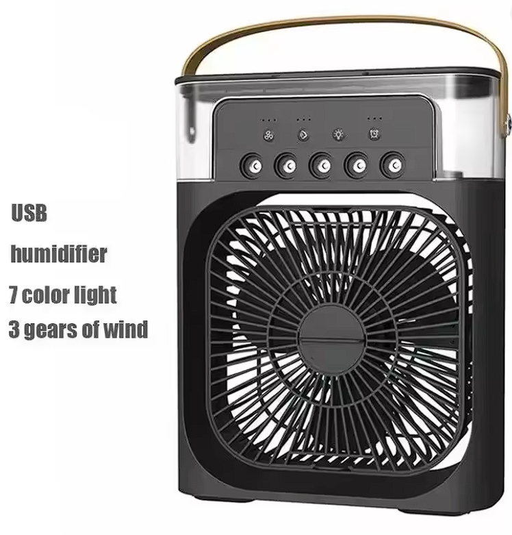 Portable 3-in-1 Air Cooler Fan With Humidifier & LED Light