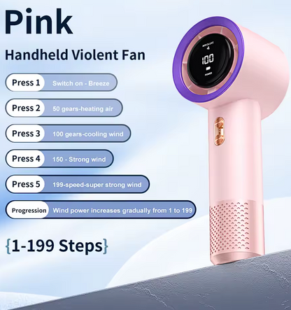 Handheld Mini Fan Portable Air Cooler with 6 Blades
