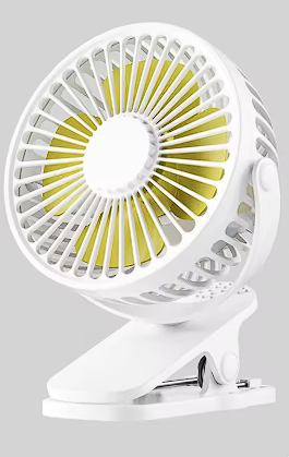 USB Clip-On Desk Fan 3-Speed Quiet Cooling Fan
