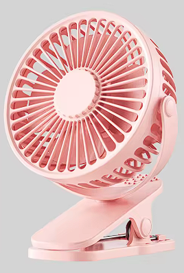 USB Clip-On Desk Fan 3-Speed Quiet Cooling Fan
