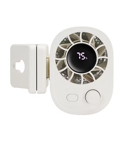 Clip-On USB Rechargeable Fan – 360° Rotating Cooling
