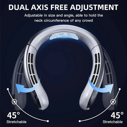 Portable USB Hanging Neck Fan with LED Display
