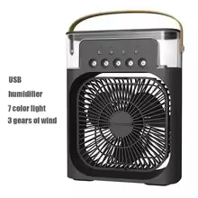 Portable 3-in-1 Air Cooler Fan With Humidifier & LED Light