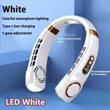 Portable USB Hanging Neck Fan with LED Display